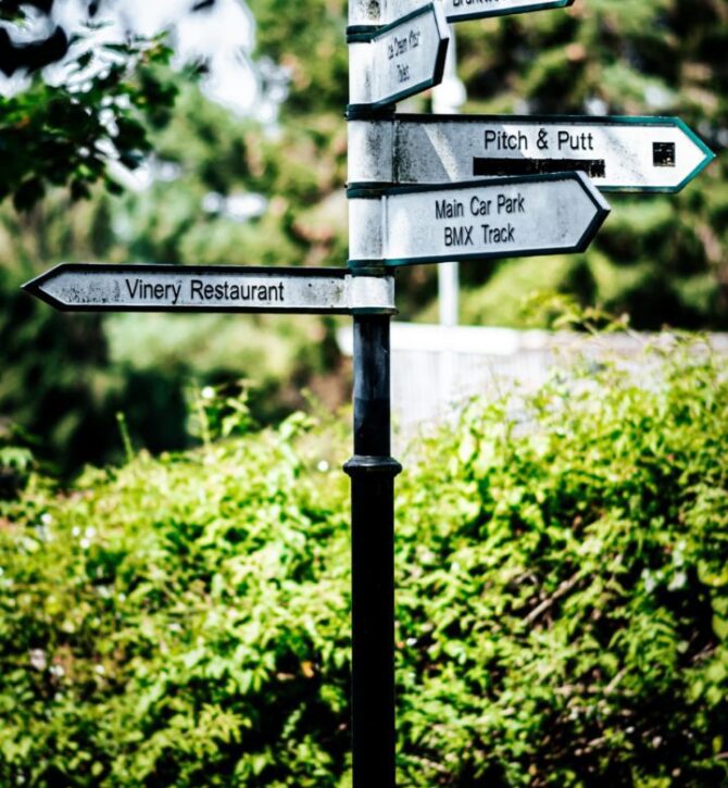 signpost pointing in multiple directions