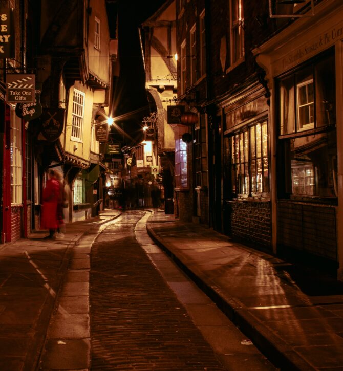 York Shambles at night