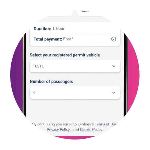 Registered permit vehicle