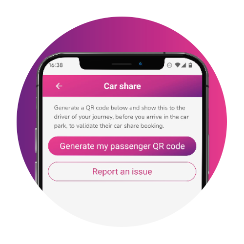Evology app - Passenger QR code