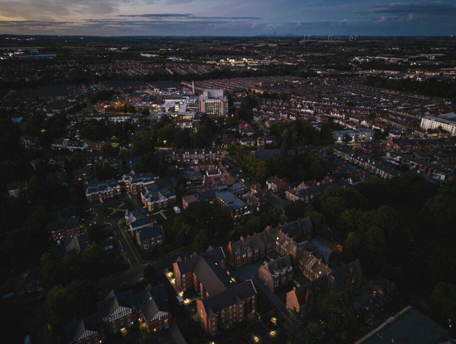 Darlington_city_aerial_view