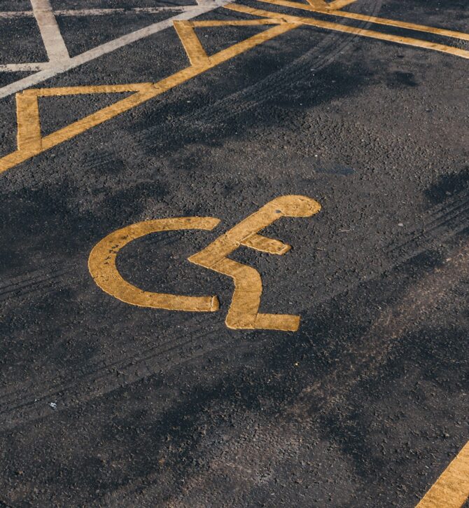 Disabled car parking space