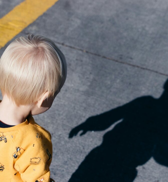 Child in parking space