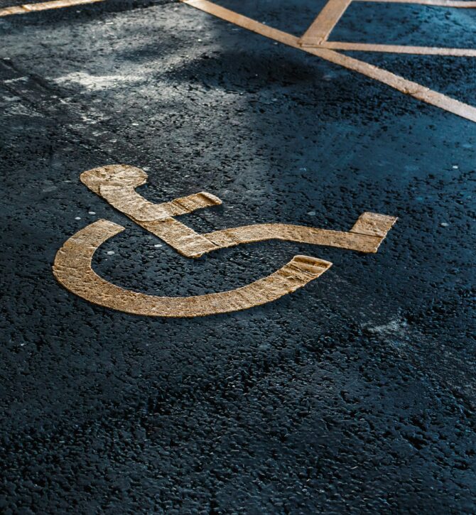 Accessible parking space