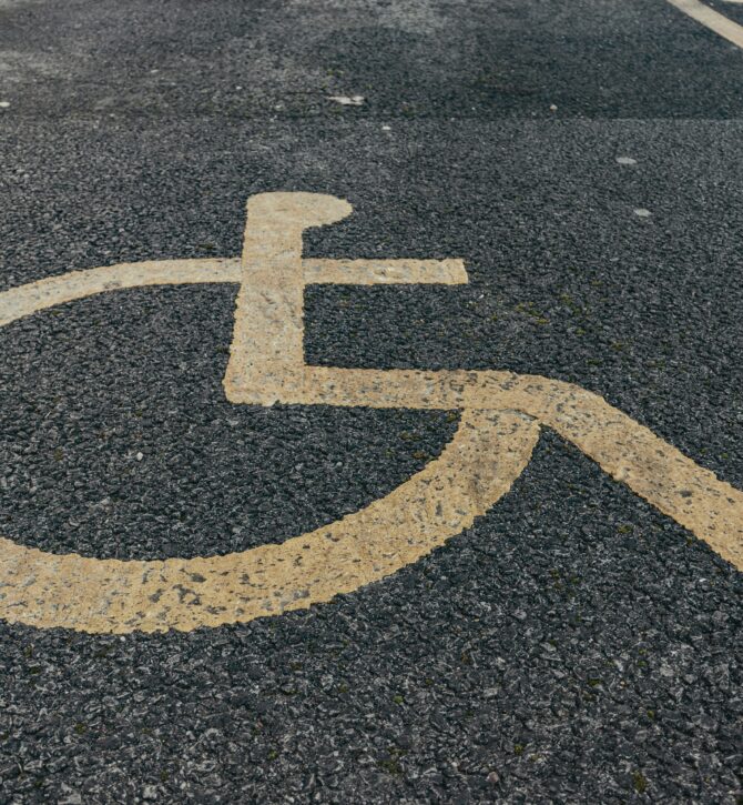 blue badge parking bay